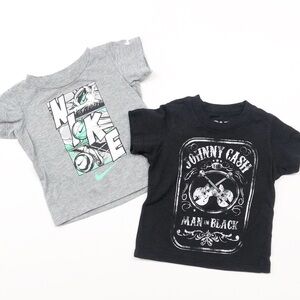Nike gray baby t-shirt + Johnny Cash black t-shirt